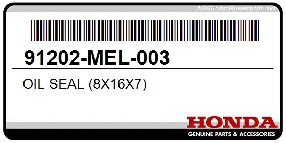 Honda 91202-MEL-003 Oil Seal (8X16x7)