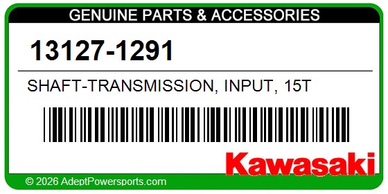 Kawasaki 13127-1291 Shaft-Transmission, Input, 15T