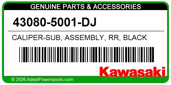 Kawasaki 43080-5001-DJ Caliper-Sub, Assembly, Rr, Black