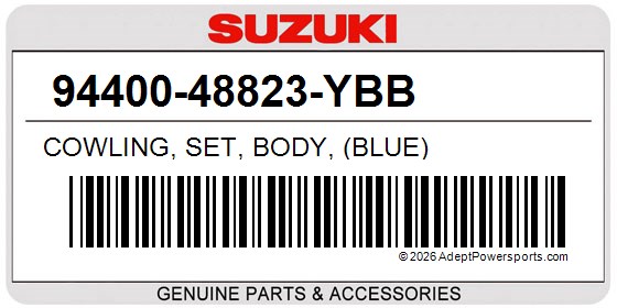 Suzuki 94400-48823-YBB Cowling, Set, Body, (Blue)