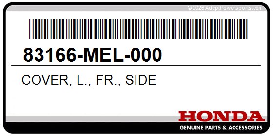 Honda 83166-MEL-000 Cover, L., Fr., Side