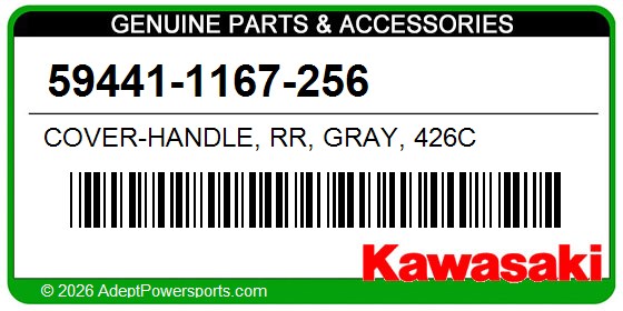Kawasaki 59441-1167-256 Cover-Handle, Rr, Gray, 426C