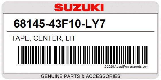 Suzuki 68145-43F10-LY7 Tape, Center, Lh