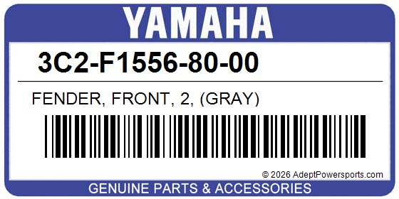 Yamaha 3C2-F1556-80-00 Fender, Front, 2, (Gray)