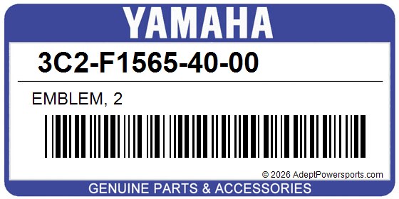 Yamaha 3C2-F1565-40-00 Emblem, 2
