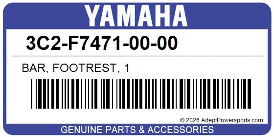 Yamaha 3C2-F7471-00-00 Bar, Footrest, 1