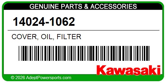 Kawasaki 14024-1062 Cover, Oil, Filter