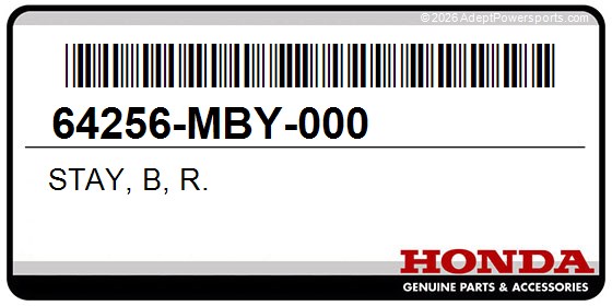 Honda 64256-MBY-000 Stay, B, R.