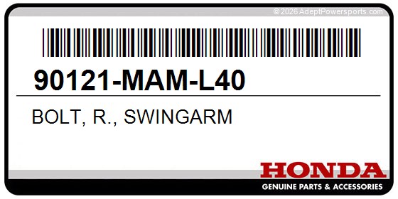 Honda 90121-MAM-L40 Bolt, R., Swingarm