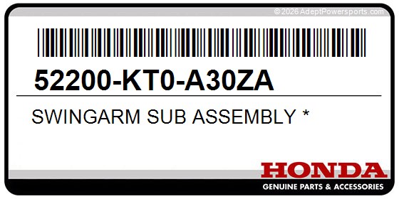 Honda 52200-KT0-A30ZA Swingarm Sub Assembly *