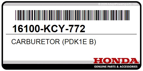 Honda 16100-KCY-772 Carburetor (Pdk1e B)