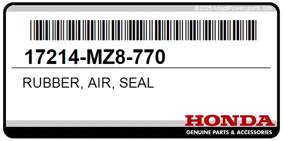 Honda 17214-MZ8-770 Rubber, Air, Seal