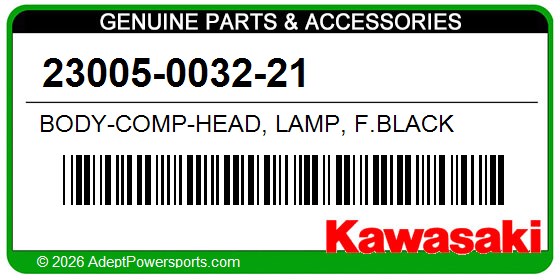 Kawasaki 23005-0032-21 Body-Comp-Head, Lamp, F.Black