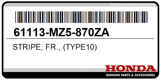 Honda 61113-MZ5-870ZA Stripe, Fr., (Type10)