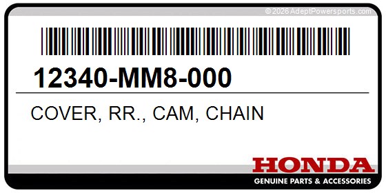 Honda 12340-MM8-000 Cover, Rr., Cam, Chain