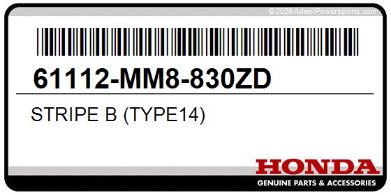 Honda 61112-MM8-830ZD Stripe B (Type14)