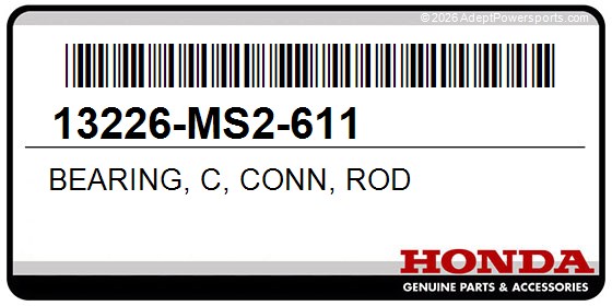 Honda 13226-MS2-611 Bearing, C, Conn, Rod
