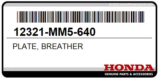 Honda 12321-MM5-640 Plate, Breather