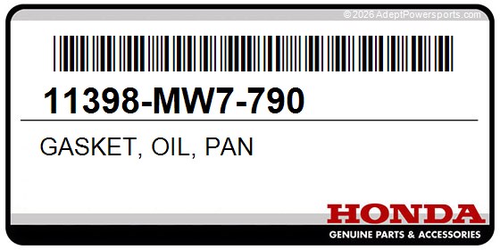 Honda 11398-MW7-790 Gasket, Oil, Pan