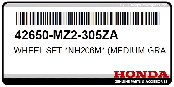 Honda 42650-MZ2-305ZA Wheel Set *Nh206m* (Medium Gray)