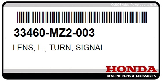Honda 33460-MZ2-003 Lens, L., Turn, Signal