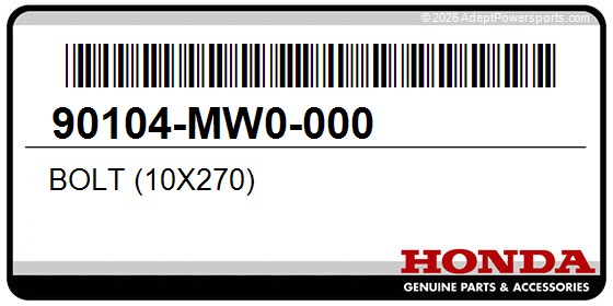Honda 90104-MW0-000 Bolt (10X270)