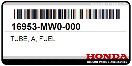 Honda 16953-MW0-000 Tube, A, Fuel