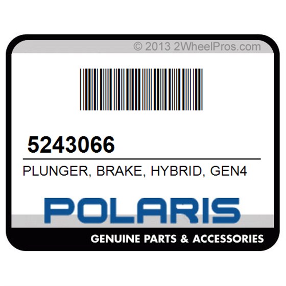 Polaris 5243066 Plunger, Brake, Hybrid, Gen4