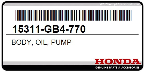 Honda 15311-GB4-770 Body, Oil, Pump