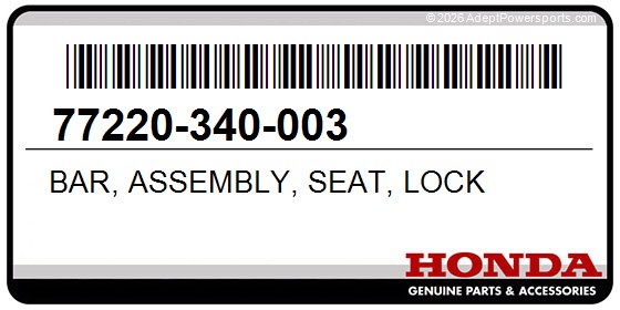 Honda 77220-340-003 Bar, Assembly, Seat, Lock