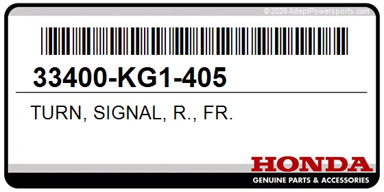 Honda 33400-KG1-405 Turn, Signal, R., Fr.