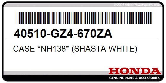 Honda 40510-GZ4-670ZA Case *Nh138* (Shasta White)