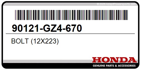 Honda 90121-GZ4-670 Bolt (12X223)
