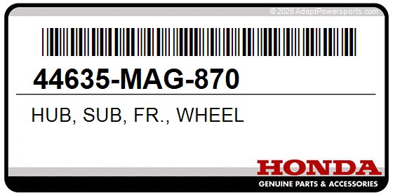 Honda 44635-MAG-870 Hub, Sub, Fr., Wheel