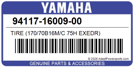 Yamaha 94117-16009-00 Tire (170/70B16m/C 75H Exedr)