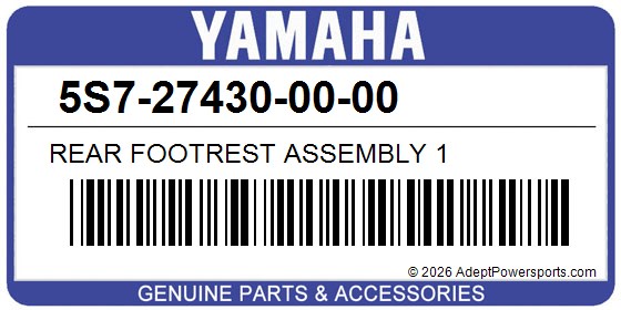 Yamaha 5S7-27430-00-00 Rear Footrest Assembly 1