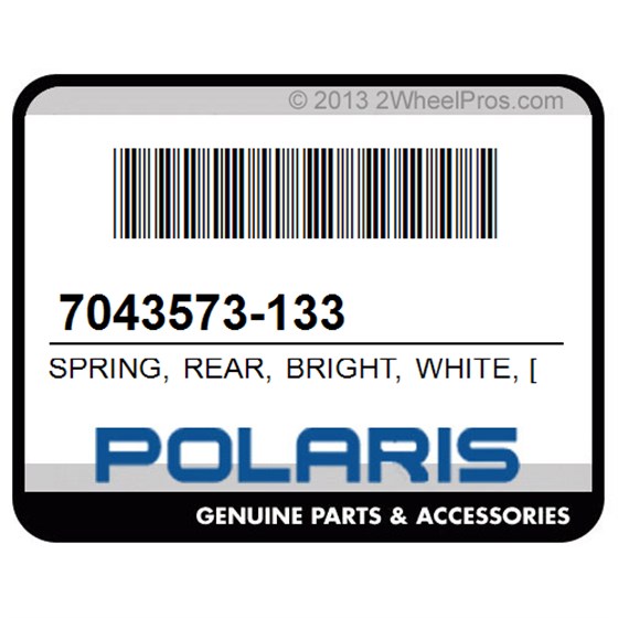 Polaris 7043573-133 Spring, Rear, Bright, White, [Ab][Aw]
