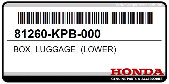 Honda 81260-KPB-000 Box, Luggage, (Lower)