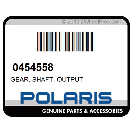 Polaris 0454558 Gear, Shaft, Output