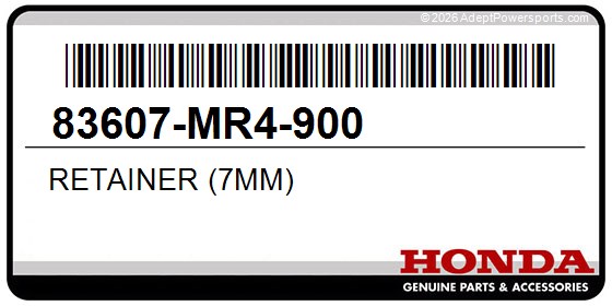 Honda 83607-MR4-900 Retainer (7Mm)
