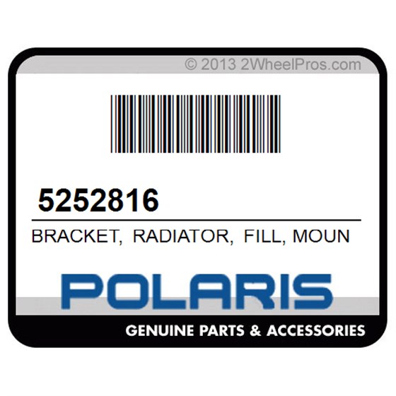 Polaris 5252816 Bracket, Radiator, Fill, Mount
