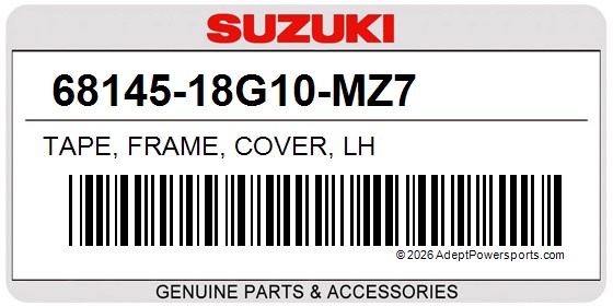 Suzuki 68145-18G10-MZ7 Tape, Frame, Cover, Lh