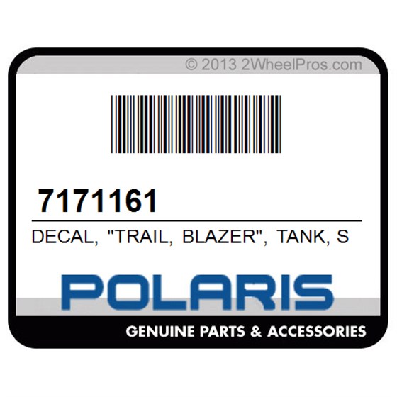Polaris 7171161 Decal, "Trail, Blazer", Tank, Side, Lh, (Ca)