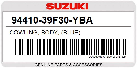 Suzuki 94410-39F30-YBA Cowling, Body, (Blue)