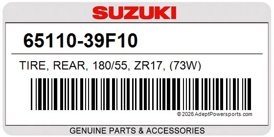 Suzuki 65110-39F10 Tire, Rear, 180/55, Zr17, (73W)