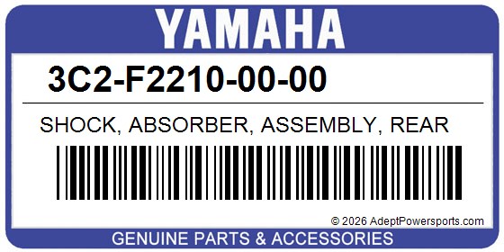 Yamaha 3C2-F2210-00-00 Shock, Absorber, Assembly, Rear