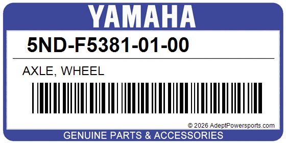 Yamaha 5ND-F5381-01-00 Axle, Wheel