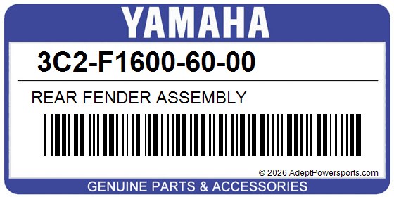 Yamaha 3C2-F1600-60-00 Rear Fender Assembly