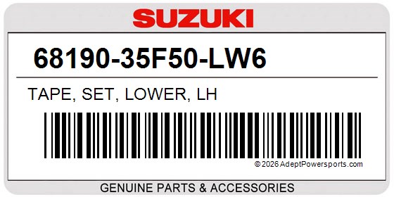 Suzuki 68190-35F50-LW6 Tape, Set, Lower, Lh