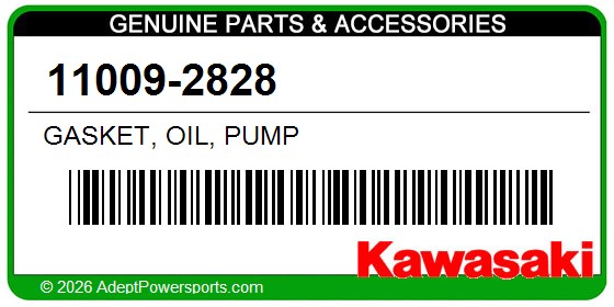 Kawasaki 11009-2828 Gasket, Oil, Pump